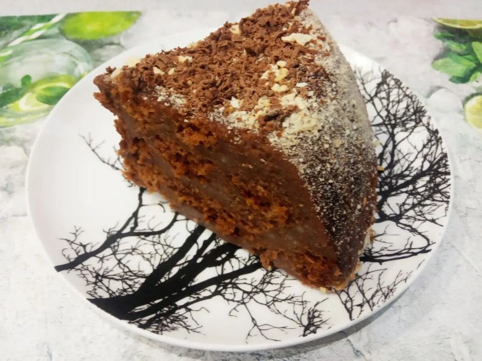 Удивительно вкусный шоколадный торт без яиц: простой рецепт с заварным кремом на желатине