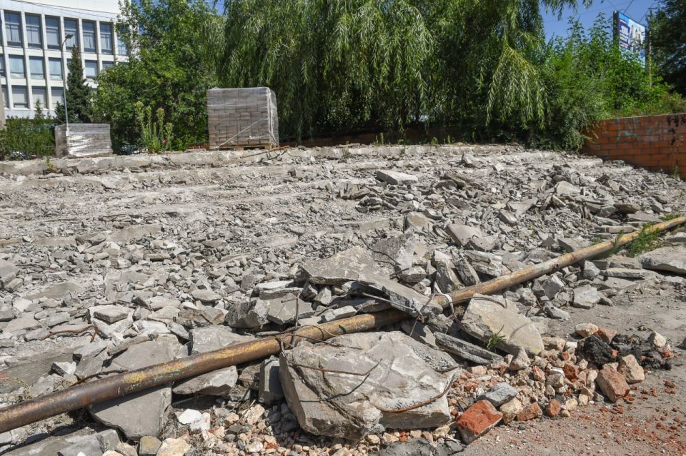 В Волгограде перекопали весь сквер Симбирцева