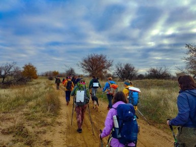 100 километров за сутки прошли восемь туристов по Волгоградской области