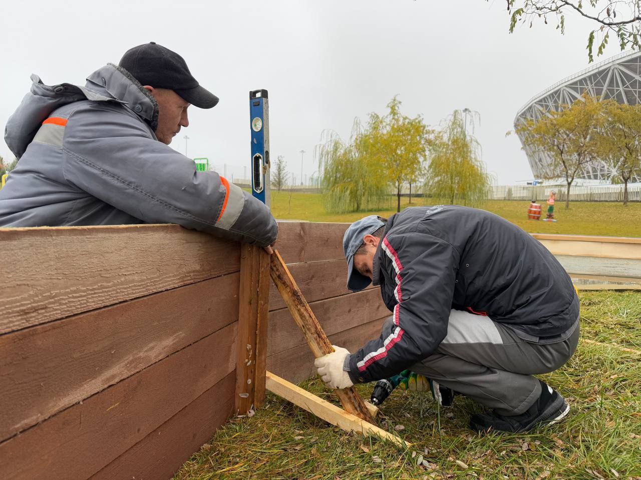 В волгоградском ЦПКиО готовятся к открытию ледового катка