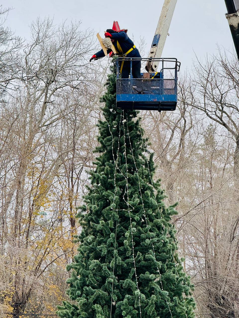 Новогодняя красавица в парке «Гидростроитель» уже практически готова! Новогодняя красавица в парке «Гидростроитель» уже практически готова!