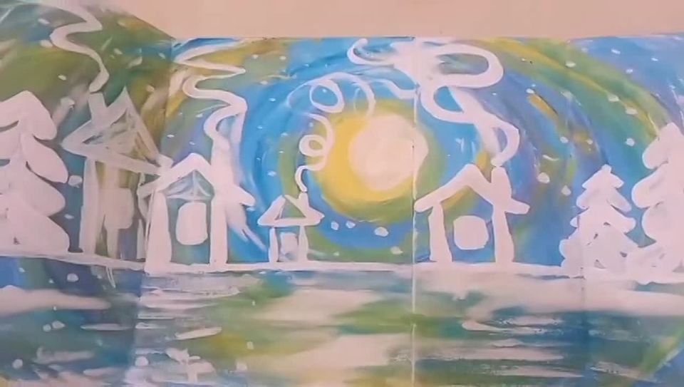 Ученики волжской школы №9 готовят новогодние открытки для бойцов СВО