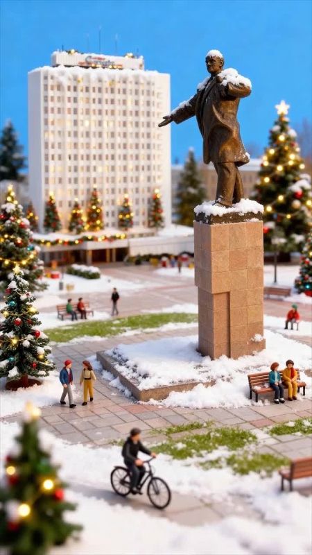 Волжанка оригинально поздравила родной город с наступающим Новым годом