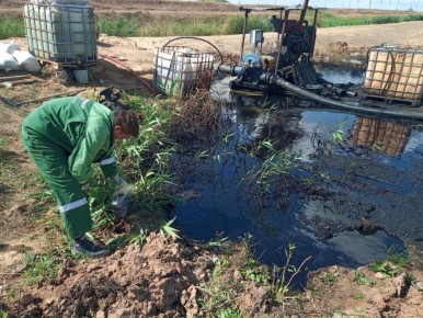 Разлив нефтепродуктов под Волгоградом нанес ущерб более чем на 200 тысяч рублей