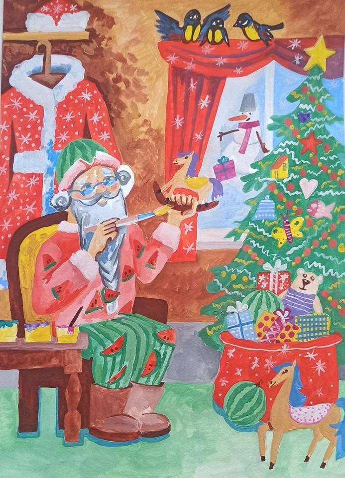 Открытки с Арбузным Дедом Морозом из Камышина полетят по всей России Открытки с Арбузным Дедом Морозом из Камышина полетят по всей России