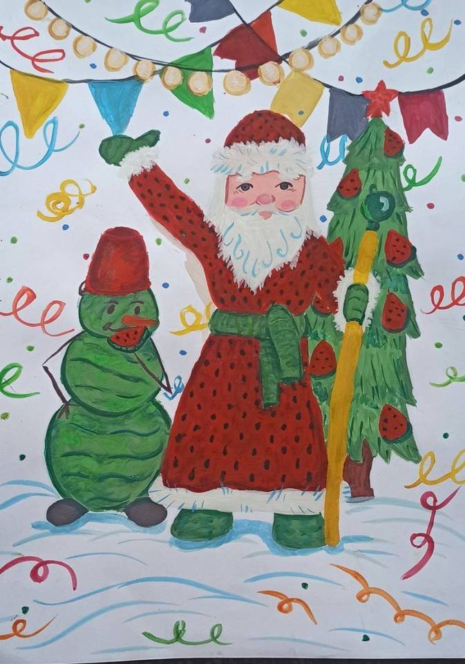 Открытки с Арбузным Дедом Морозом из Камышина полетят по всей России Открытки с Арбузным Дедом Морозом из Камышина полетят по всей России