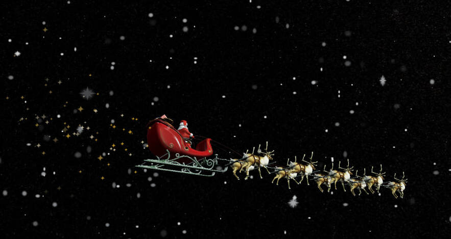 Санта-Клаус пролетел над Волгоградом в рамках ежегодного рождественского турне, согласно карте на специальном сайте объединенного командования ПВО США и Канады (NORAD)