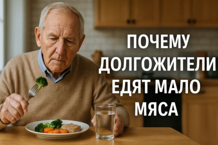 Почему долгожители предпочитают низкое потребление мяса?