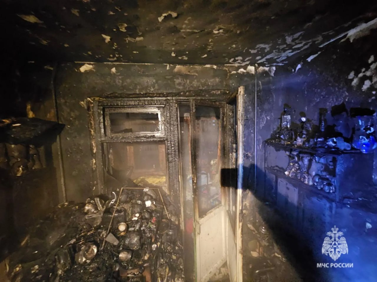 Квартира сгорела в Краснооктябрьском районе Волгограда в ночь на 28 января