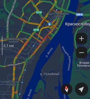 Волгоград снова сковали пробки