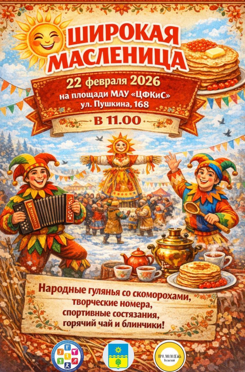Проводим зиму вместе? Рассказываем, где и когда пройдут масленичные гуляния в Волжском Проводим зиму вместе? Рассказываем, где и когда пройдут масленичные гуляния в Волжском