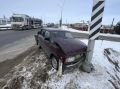 Фура втолкала ВАЗ в столб под Волгоградом