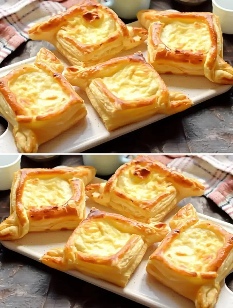 Легкие слоеные пирожки с творогом: просто и вкусно
