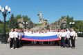Церемонии развертывания флагов России состоялись в праздничный день в Волгограде