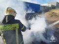 В Советском районе Волгограда огнеборцы потушили горящий автомобиль