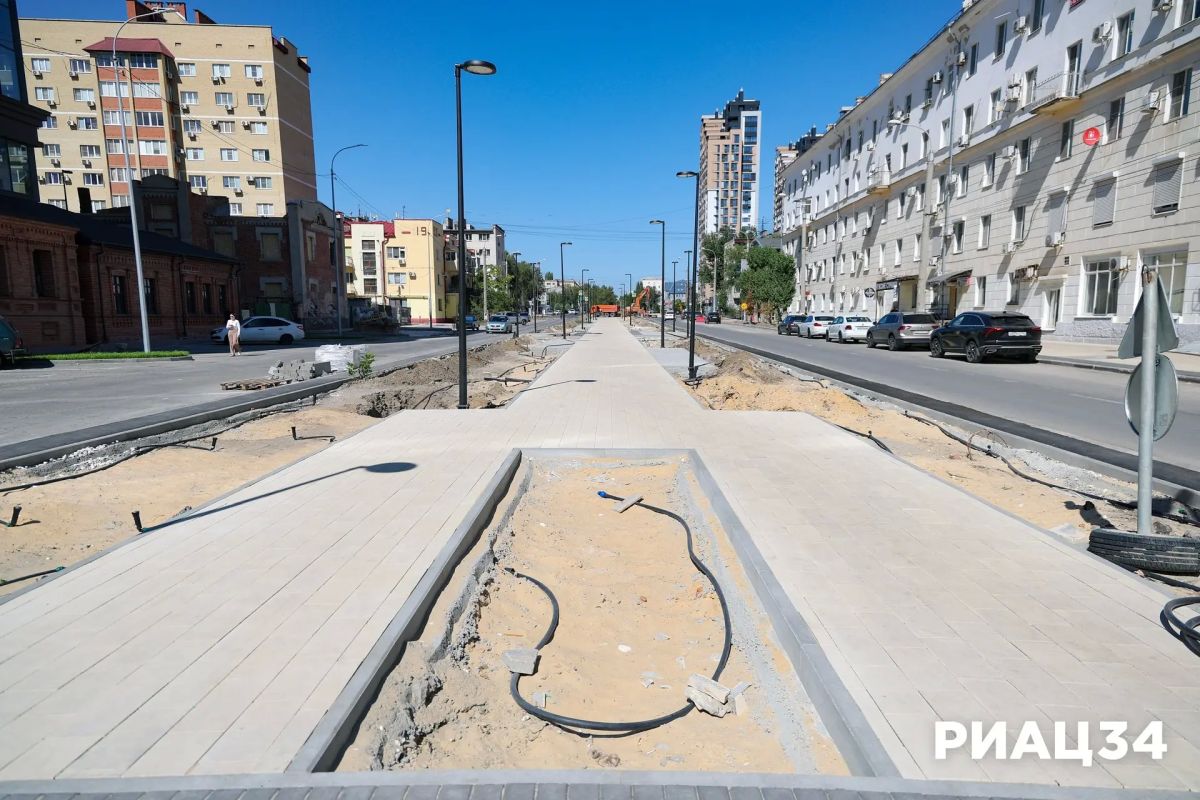 В Ворошиловском районе Волгограда продолжается комплексное благоустройство сквера на улице Профсоюзной, в створе улицы Социалистической) В Ворошиловском районе Волгограда продолжается комплексное благоустройство сквера на улице Профсоюзной, в створе улицы Социалистической)