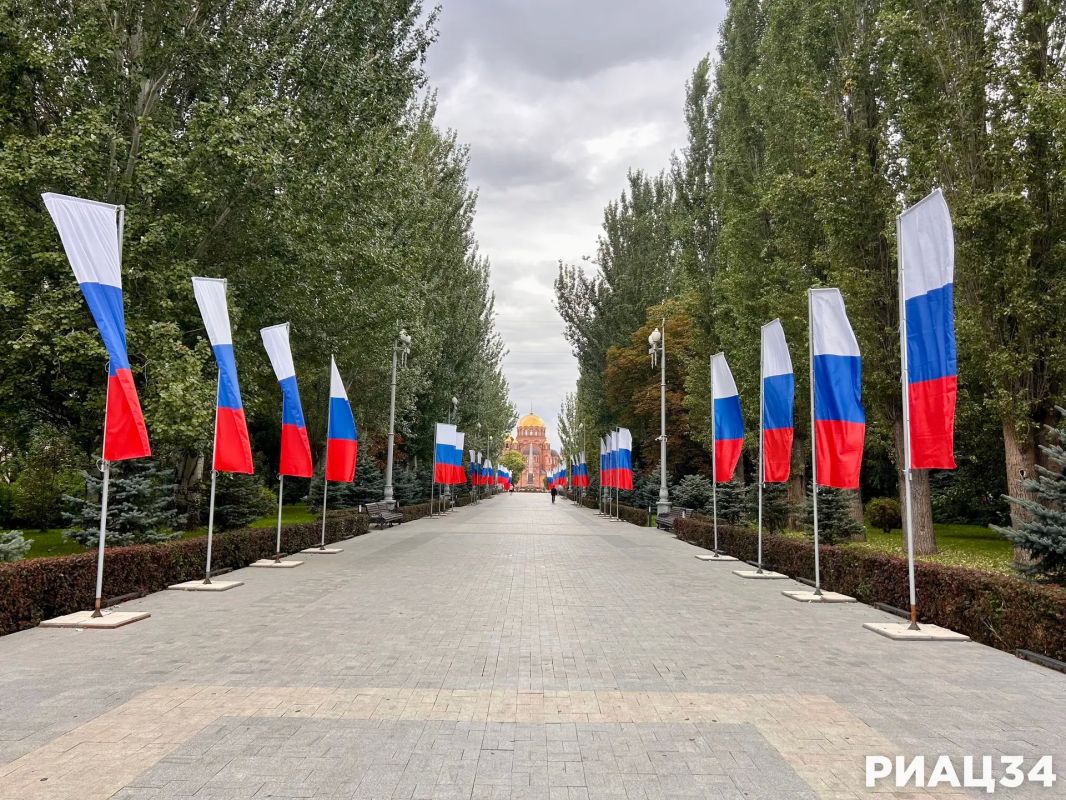 Ко Дню города центр Волгограда «расцвёл» триколорами и тематическими флагами и баннерами Ко Дню города центр Волгограда «расцвёл» триколорами и тематическими флагами и баннерами