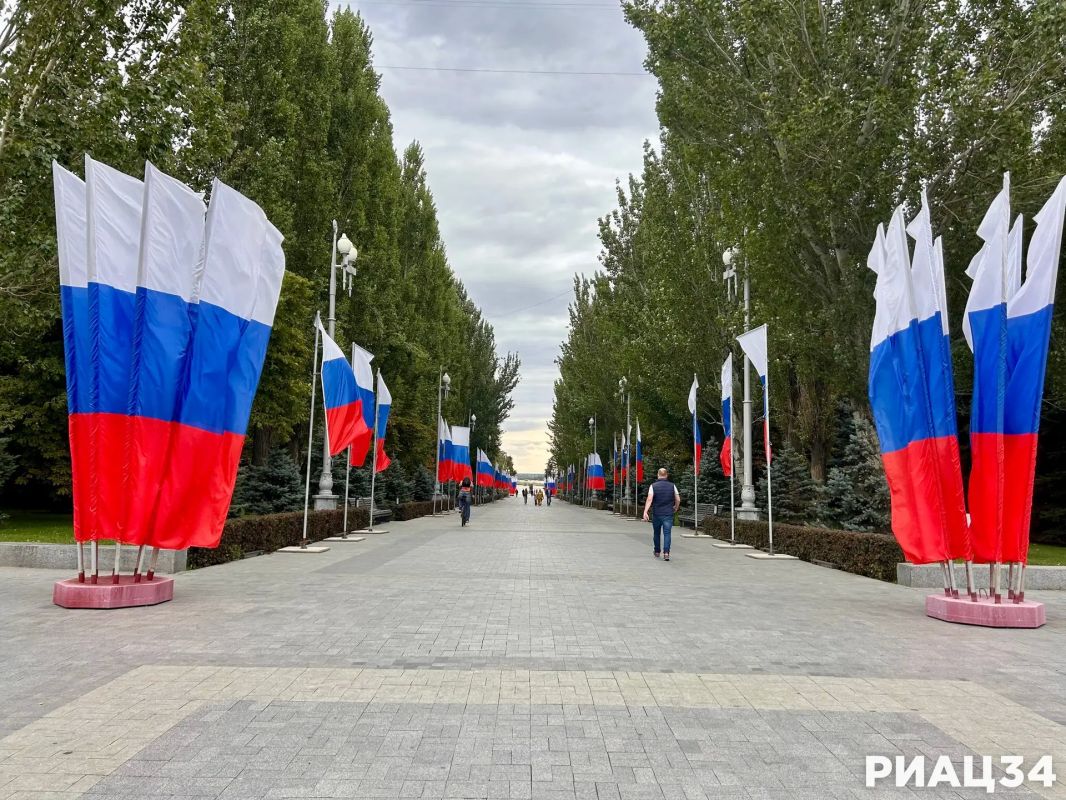 Ко Дню города центр Волгограда «расцвёл» триколорами и тематическими флагами и баннерами Ко Дню города центр Волгограда «расцвёл» триколорами и тематическими флагами и баннерами