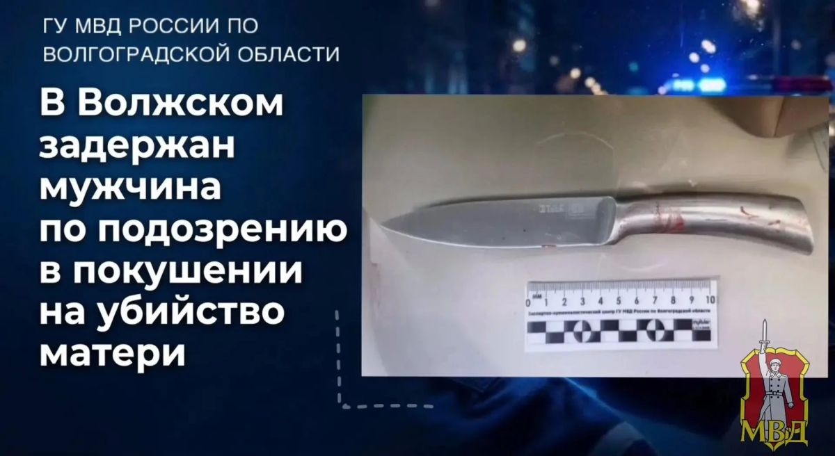 В Волжском задержан мужчина, подозреваемый в покушении на убийство матери