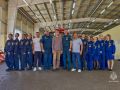 В Волгоградском ГАУ провели тренировку с элементами пожарно-строевой подготовки