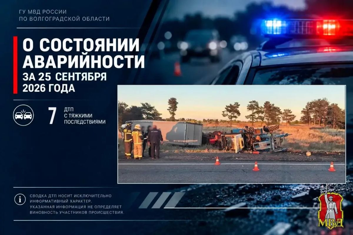 О состоянии аварийности за 25 сентября 2026 года
