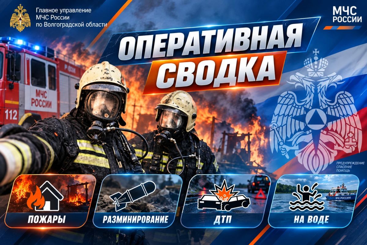 #Оперативная_Сводка. В Волгоградской области за минувшие сутки: ЧС не произошло; На водных объектах происшествий не зарегистрировано