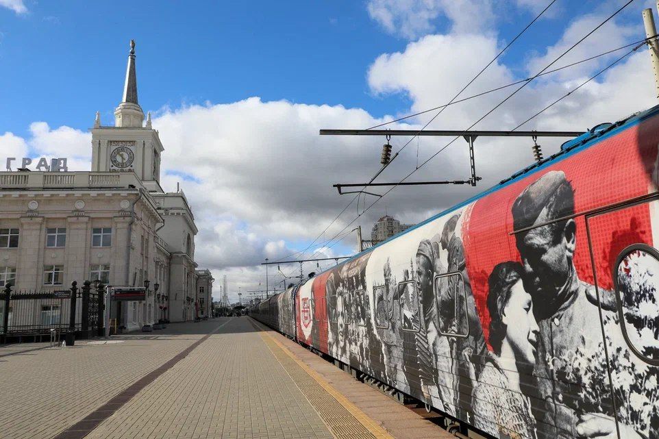 Сегодня, 3 октября, в Волгоград прибыл уникальный музей «Поезд Победы»
